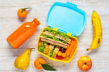 Lunch box with fruit