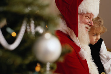 Santa with little girl