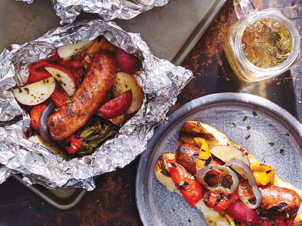 Sausage on the grill