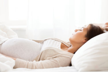 Pregnant woman sleeping