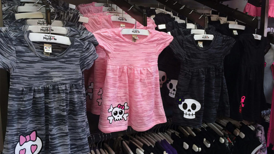 Row of children's shirts