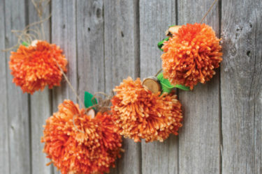 Pumpkin Pom Pom garland