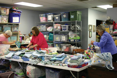 Volunteers at Warm Hearts, Warm Babies