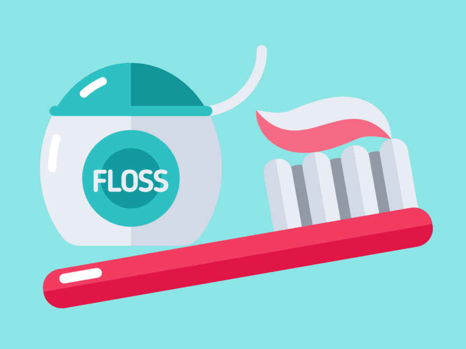 Toothbrush and floss