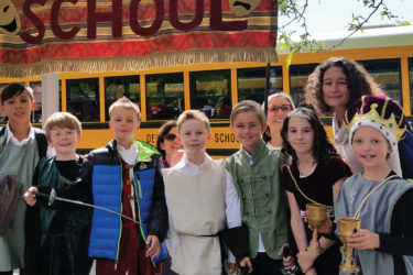 Children dressed up for the Shakespeare Festival