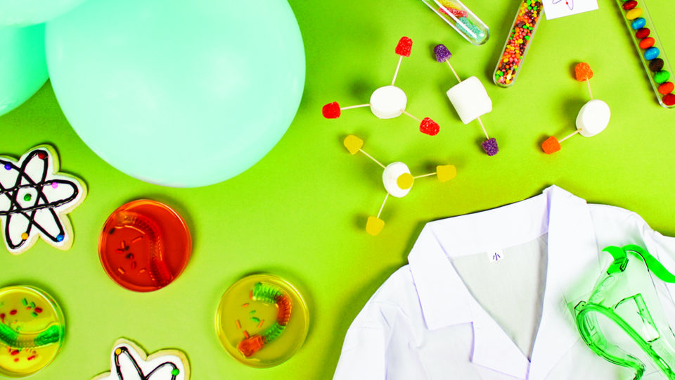 mad science birthday food decor