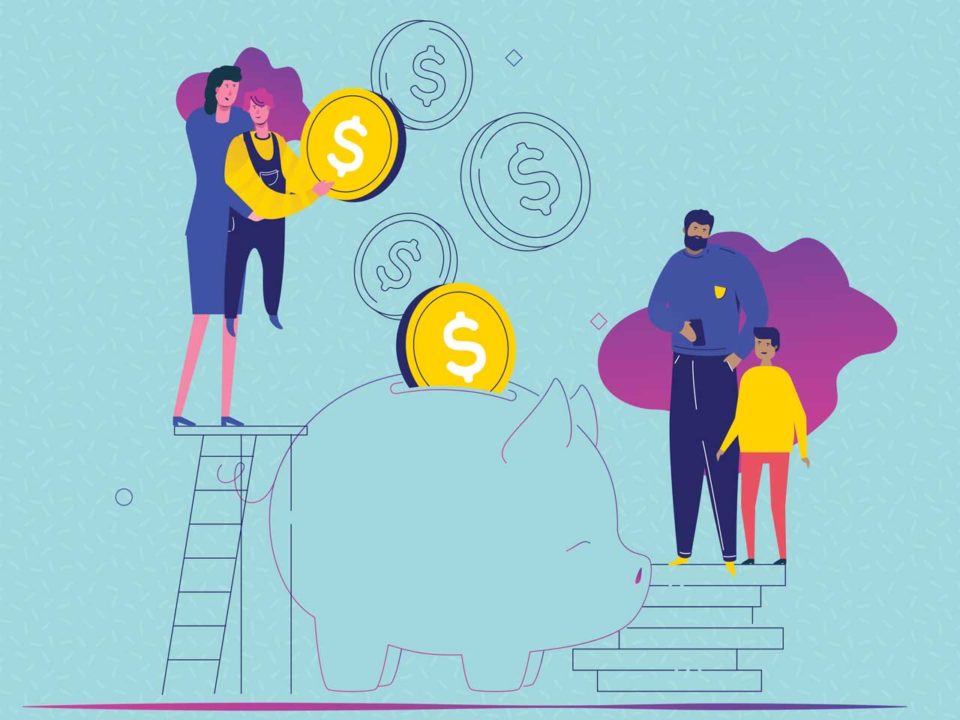 Family finance money kids