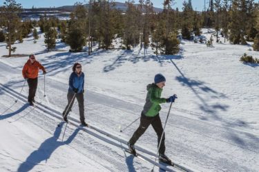 cross-country skiing Frisco Nordic Center family winter fun