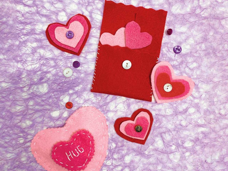 felt crafts valentines