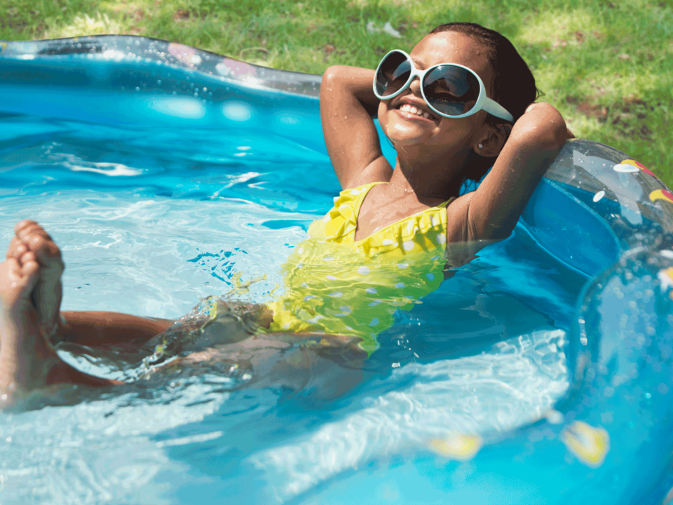 girl in pool