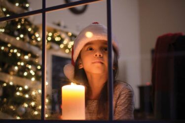 girl waiting for Santa