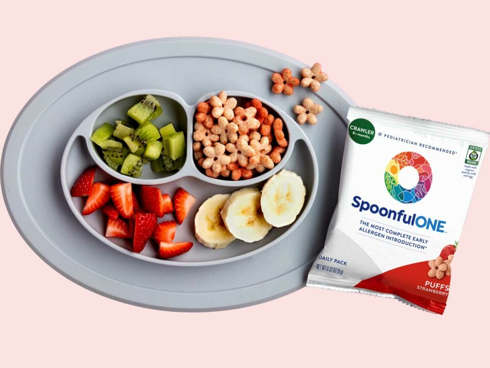 SpoonfulONE and food on tray