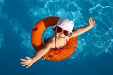Girl in a pool