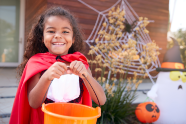 Child in halloween costume