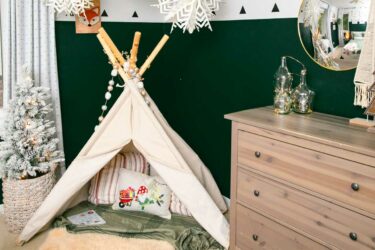 Cozy tent in bedroom