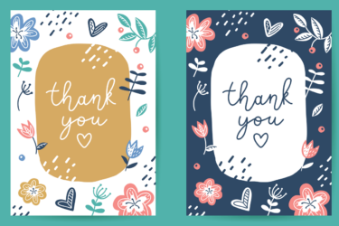 Handwritten Thank You Card illustrations