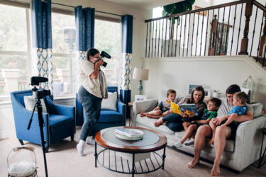 Family with photographer