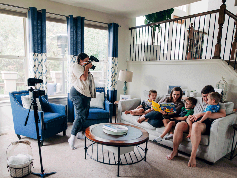 Family with photographer