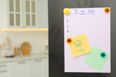 Fingerprint smudges on refrigerator