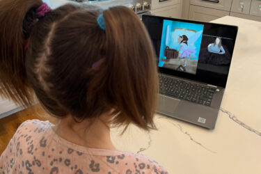 Child with headphones